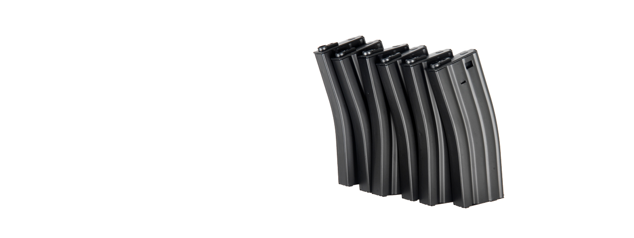 ICS AIRSOFT M4 MAGAZINES METAL 45 RD CAPACITY - 6 PACK - BLACK - Click Image to Close