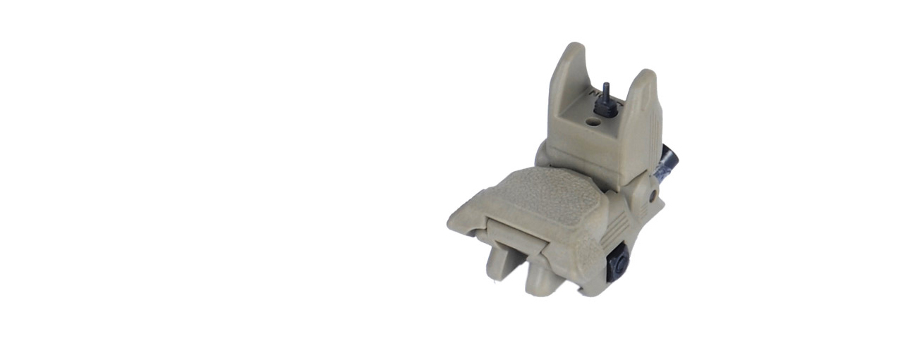 ICS TACTICAL MA 160 SERIES AIRSOFT FLIP UP FRONT IRON SIGHT - TAN - Click Image to Close