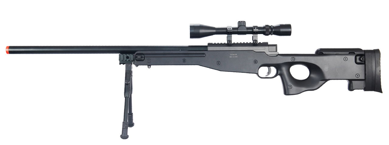 WELLFIRE AIRSOFT L96 AWP SNIPER RIFLE W/ SCOPE AND BIPOD - Click Image to Close