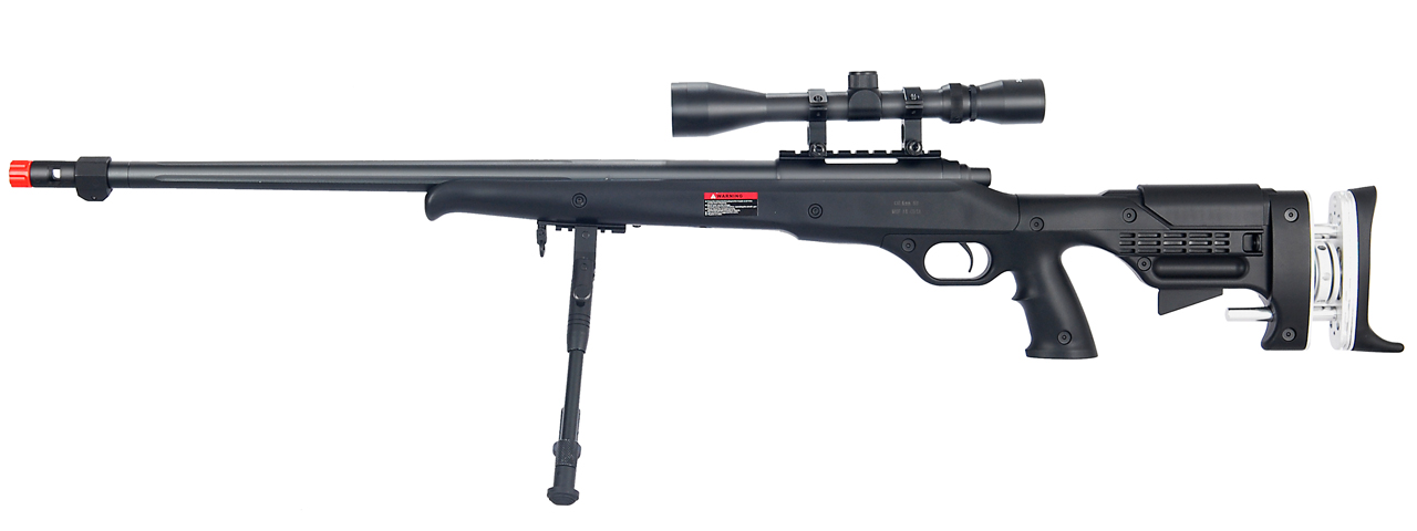WELLFIRE MB12D FULL METAL BOLT ACTION SNIPER RIFLE W/ SCOPE AND BIPOD - Click Image to Close