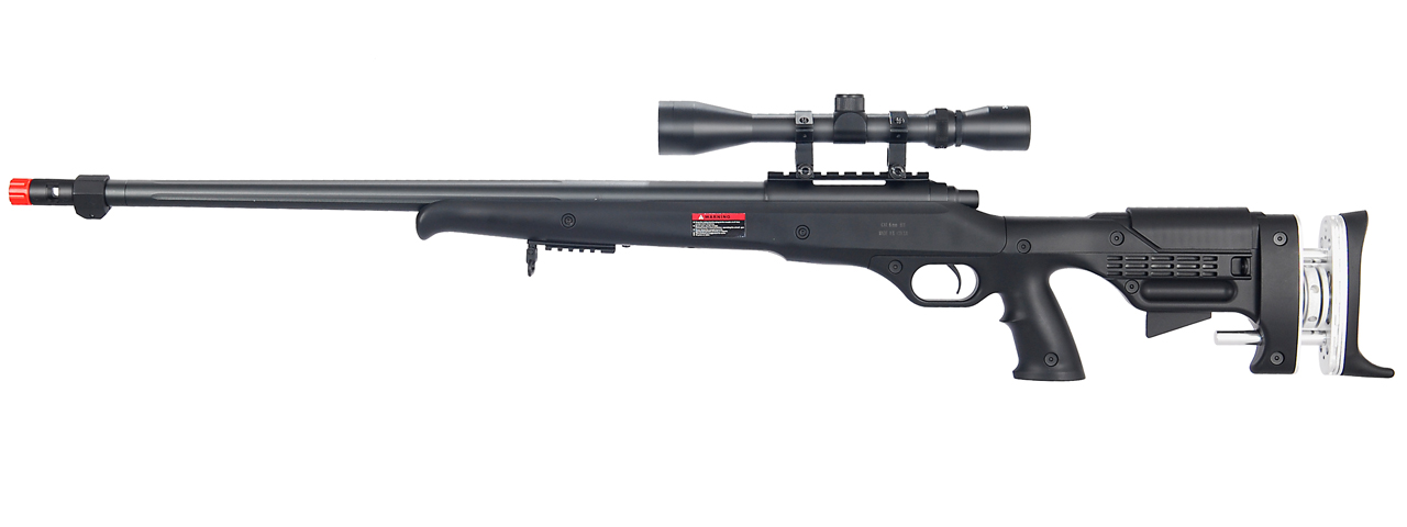 WELL MB12BA BOLT ACTION RIFLE w/FLUTED BARREL & SCOPE (COLOR: BLACK) - Click Image to Close