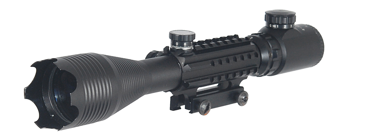 MB1300 4-16x50MM TRI-RAIL ILLUMINATED RIFLE SCOPE w/INTEGRATED SCOPE MOUNT - Click Image to Close