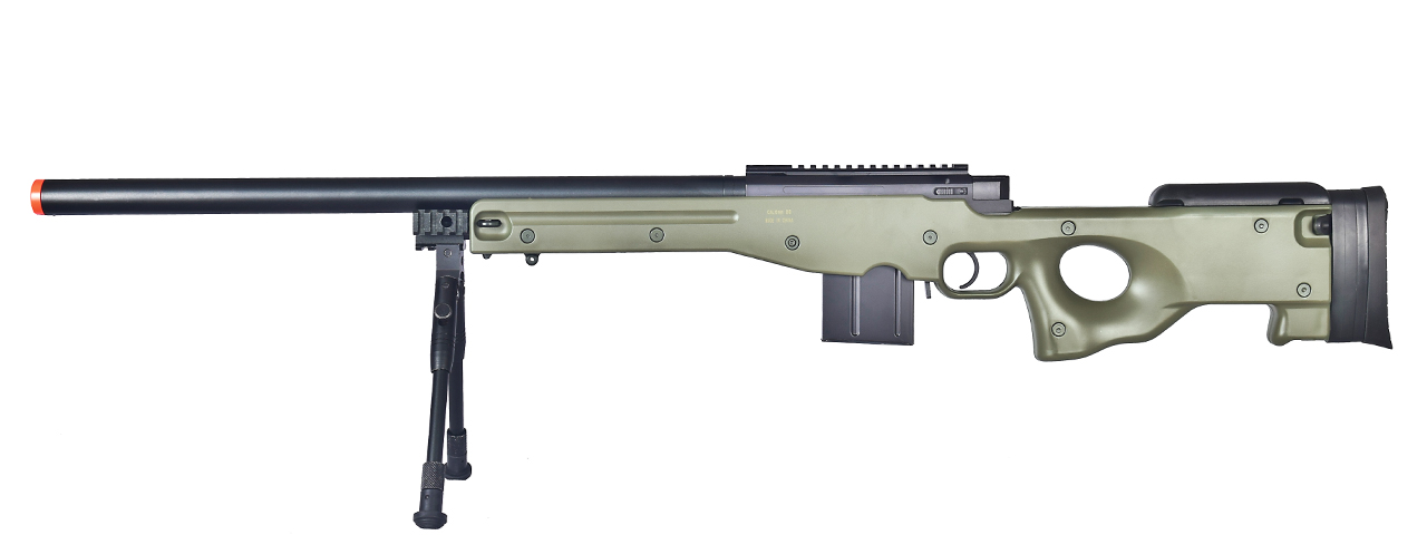 WELL MB4401GBIP L96 AWP BOLT ACTION RIFLE w/BIPOD (COLOR: OD GREEN) - Click Image to Close