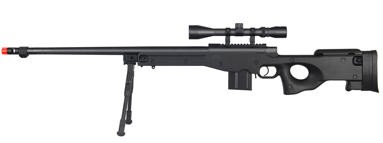 WELLFIRE SHADOWOPS MK96 AWP BOLT ACTION AIRSOFT SNIPER RIFLE - BLACK - Click Image to Close