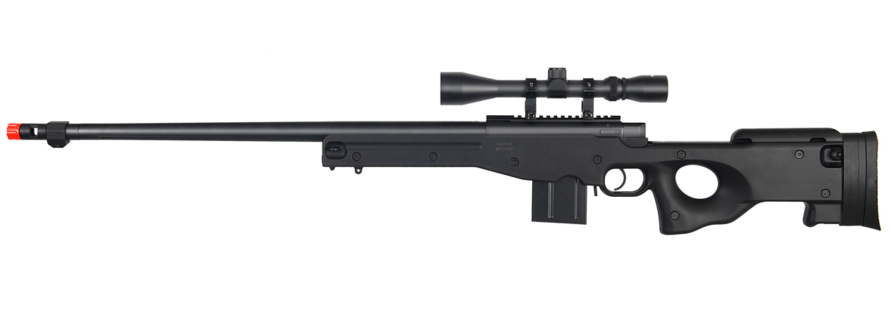 WELL MB4402BA BOLT ACTION RIFLE w/FLUTED BARREL & SCOPE (COLOR: BLACK) - Click Image to Close