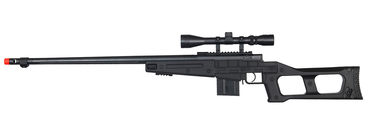 WELL MB4409BA BOLT ACTION RIFLE w/FLUTED BARREL & SCOPE (COLOR: BLACK) - Click Image to Close