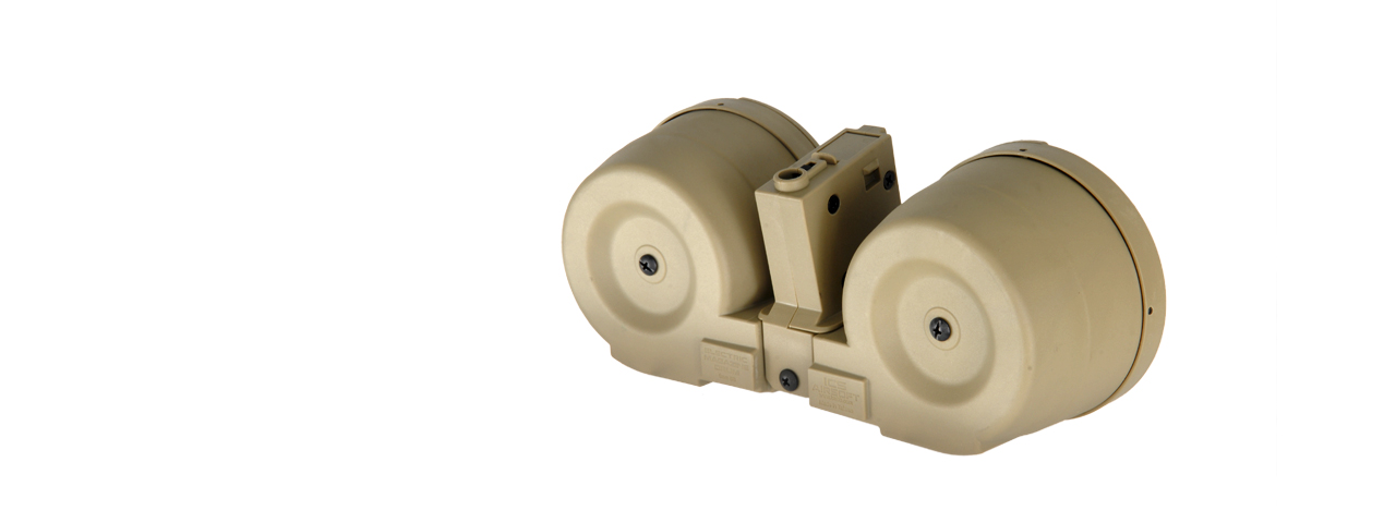 ICS MC-202 Electric Drum Magazine w/ M4 Adapter, Tan - Click Image to Close