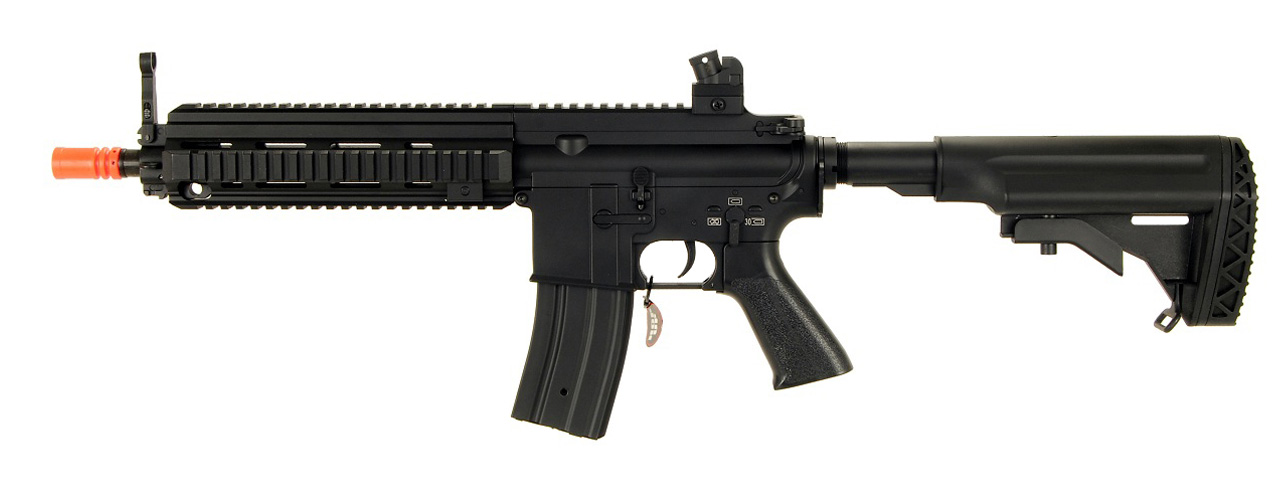 AGM MP051 614 AEG METAL GEAR w/CRANE STOCK, FULL METAL BODY, FREE-FLOAT RIS (BLACK) - Click Image to Close