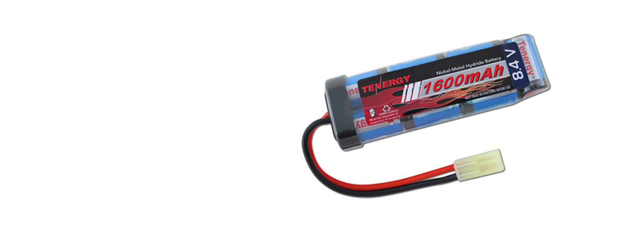 AIRSOFT TENERGY PREMIUM 8.4V NIMH MINI BATTERY FOR AEG - 1600 MAH - Click Image to Close