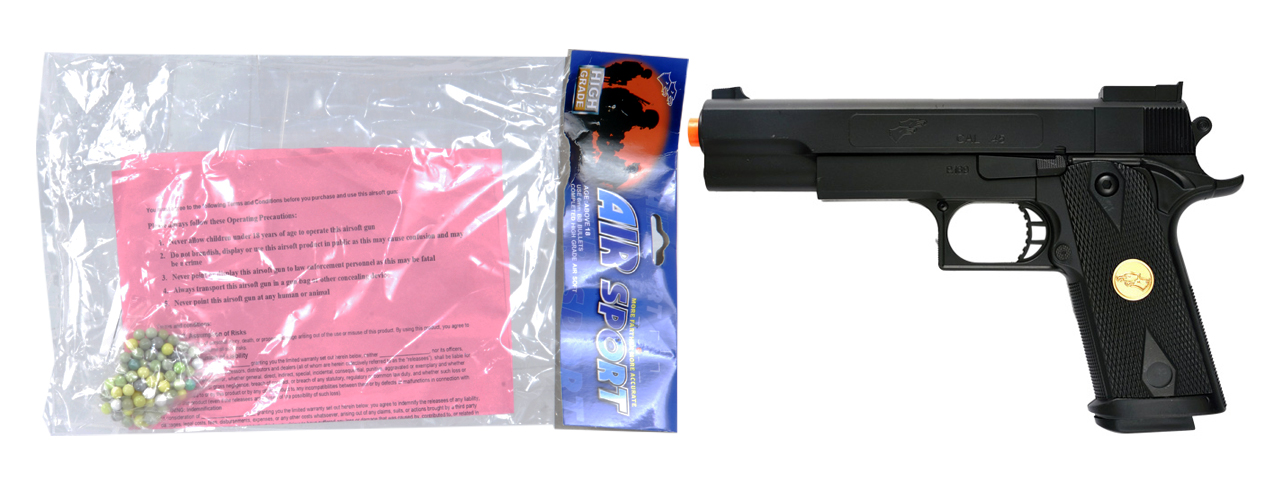 DOUBLE EAGLE P169BAG SPRING PISTOL IN POLY BAG - Click Image to Close