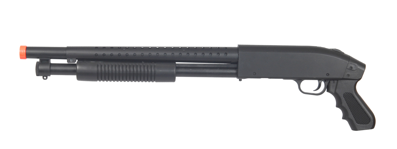 P1788 SPRING POWERED SHOTGUN (BLACK) - Click Image to Close