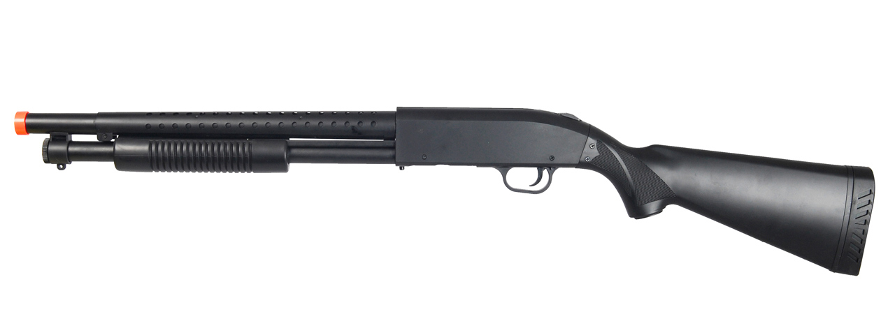 P1799 SPRING POWERED SHOTGUN (BLACK) - Click Image to Close