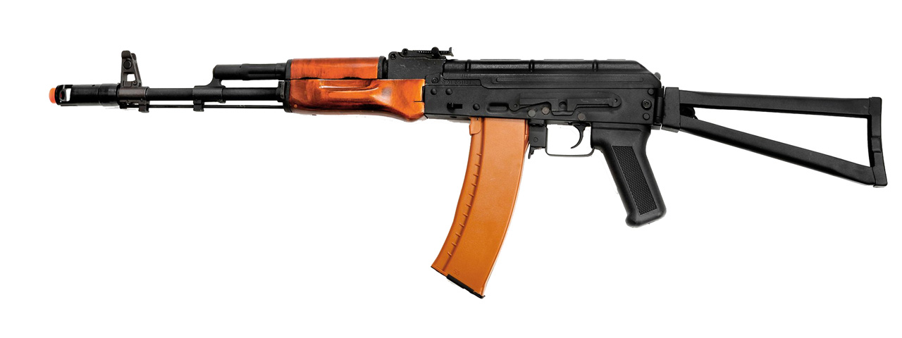 Dboys RK-03WS AK-74S AEG Metal Gear, Full Metal Body, Steel Version, Real Wood, Metal Side Folding Stock - Click Image to Close