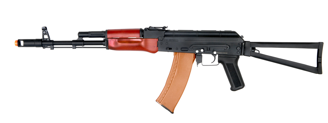 DBOYS RK-03 AKS-74 FULL METAL AIRSOFT AEG w/FOLDING STOCK (COLOR: BLACK & WOOD) - Click Image to Close