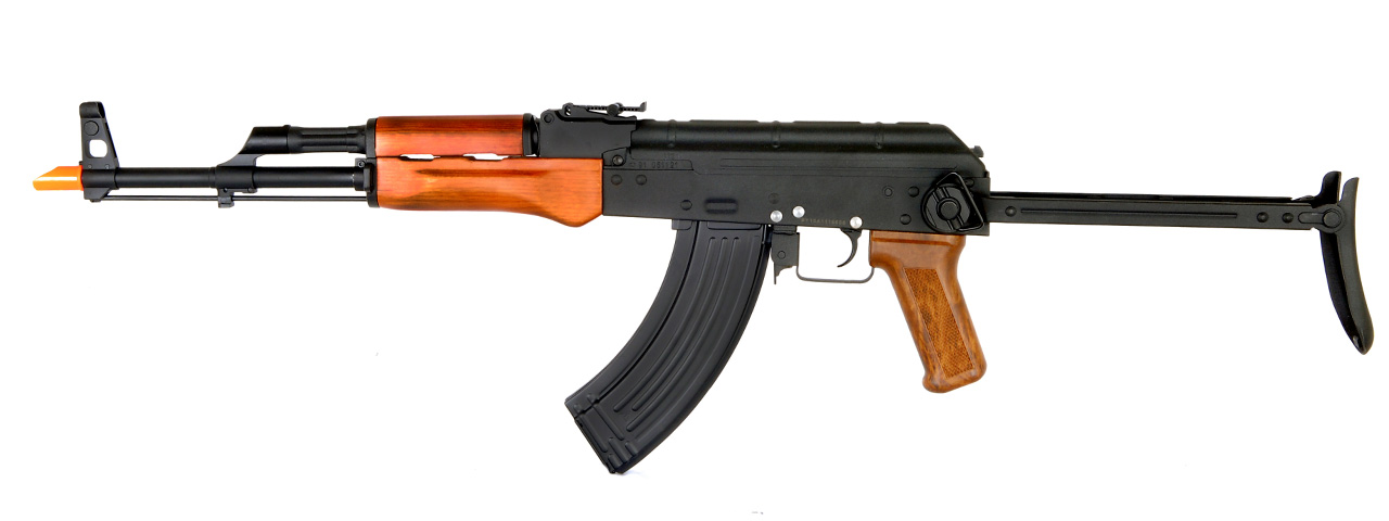 Dboys RK-10 AK47 Auto Electric Gun Metal Gear, Full Metal Body, Real Wood, Metal Under Folding Stock - Click Image to Close