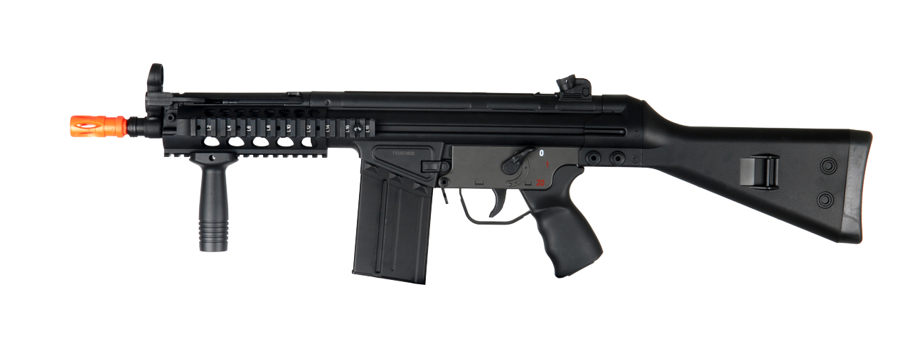 JG T3-MC51G RIS AEG Metal Gear, Polymer Body, Fixed Stock, Vertical Foregrip - Click Image to Close