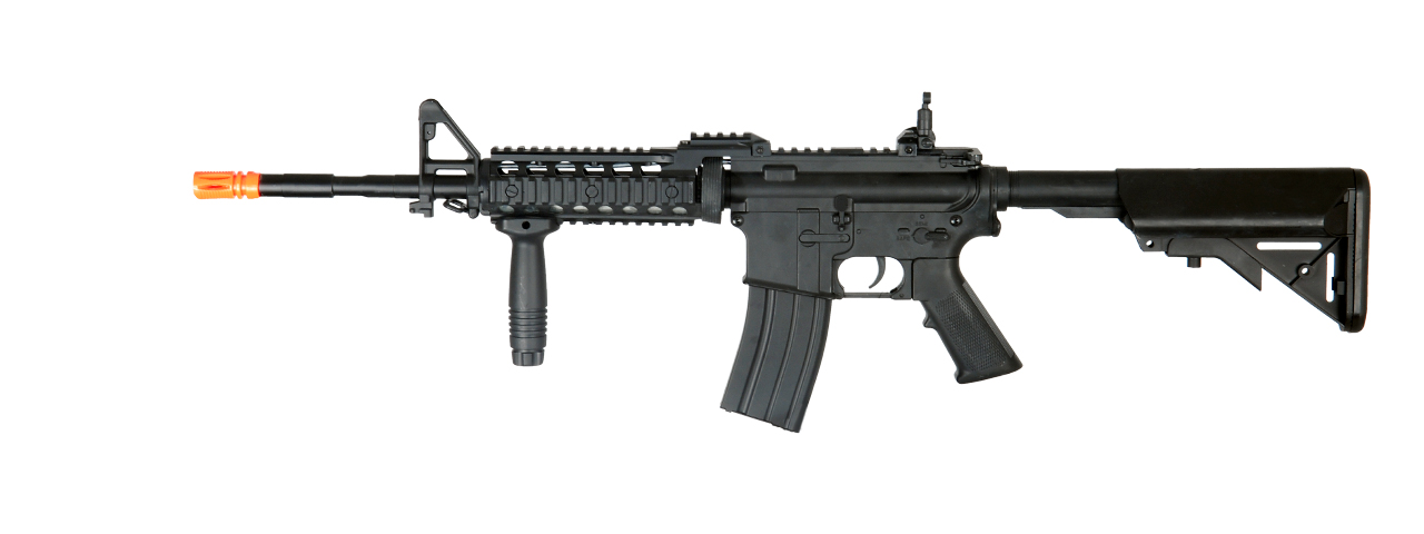 Cyma ZM81D M4 RIS AEG Plastic Gear, Polymer Body, Lipo Battery Included - Click Image to Close