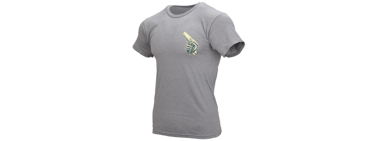 511-41191EA-097 5.11 TACTICAL COLD HANDS 45 T-SHIRT - LARGE (GREY HEATHER) - Click Image to Close