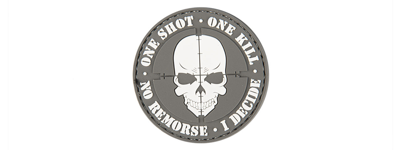 AC-130D "ONE SHOT, ONE KILL" PVC PATCH (GRAY) - Click Image to Close