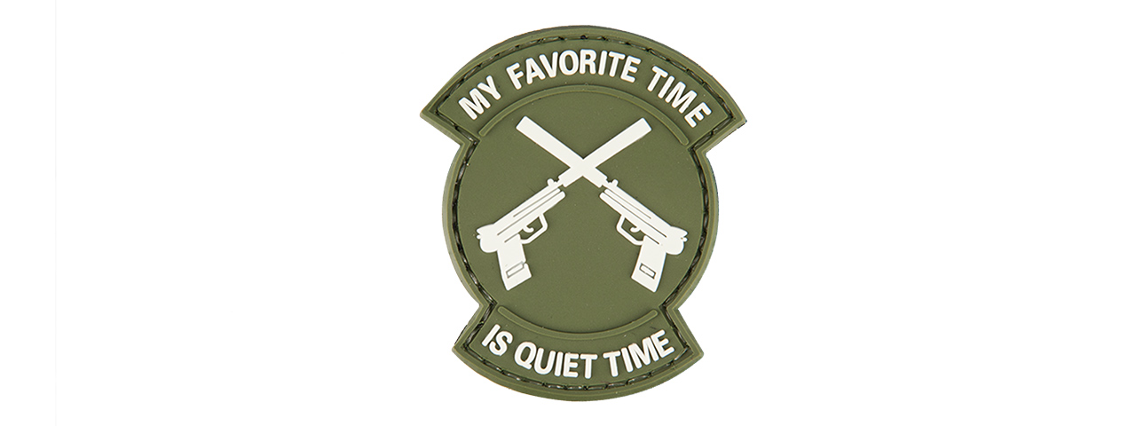 AC-130N "MY FAVORITE TIME IS QUIET TIME" PVC PATCH (OD) - Click Image to Close