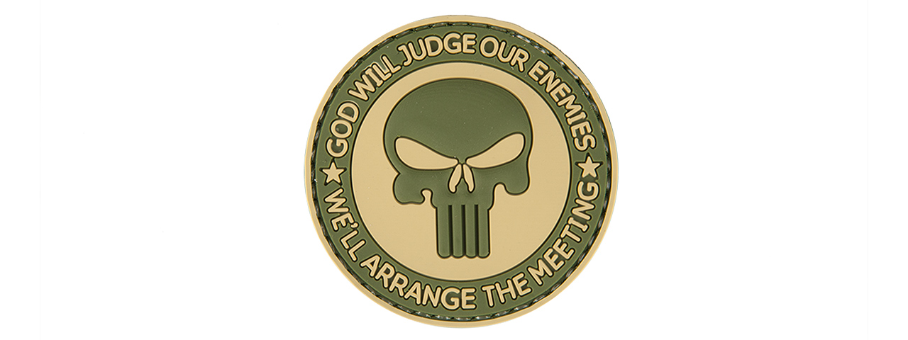 AC-130S "GOD WILL JUDGE OUR ENEMIES" PVC PATCH (TAN/OD) - Click Image to Close