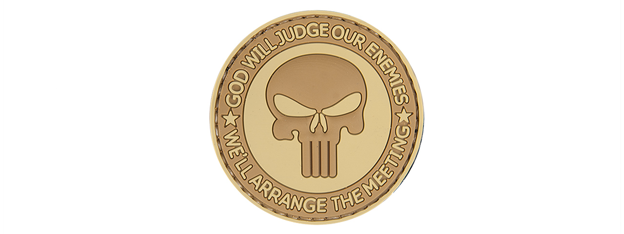 AC-130T "GOD WILL JUDGE OUR ENEMIES" PVC PATCH (TAN) - Click Image to Close