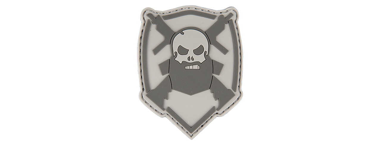 AC-130W BEARDED SKULL (GRAY & WHITE) - Click Image to Close