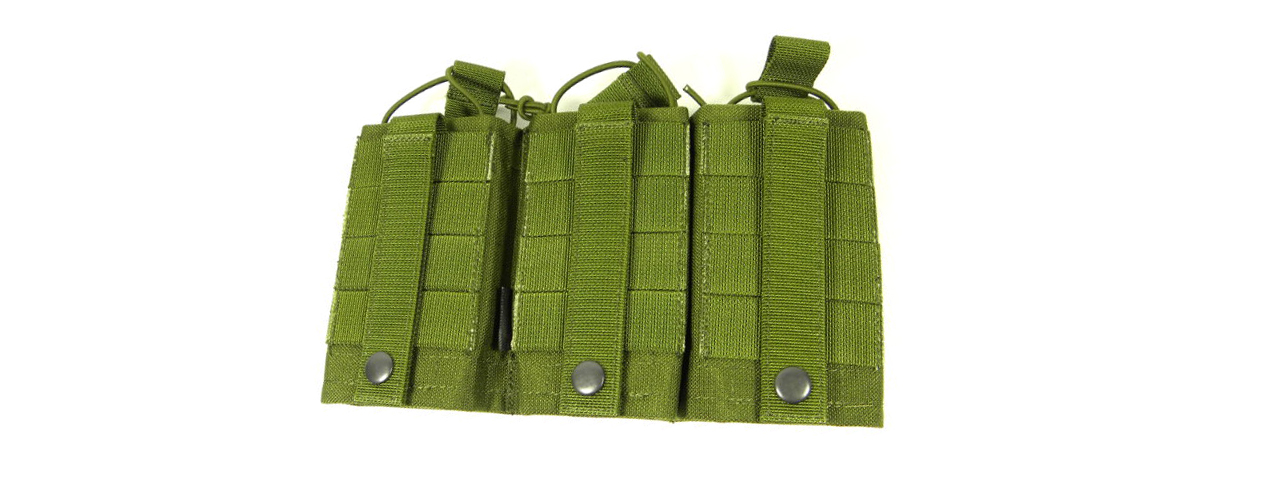 AC-303G TRIPLE WEDGE CORDURA MAGAZINE POUCH (OLIVE DRAB) - Click Image to Close