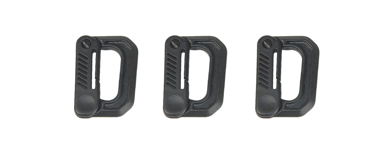 AC-325B SET OF 3 TYPE D QUICK HOOK SMALL SIZE (BLACK) - Click Image to Close