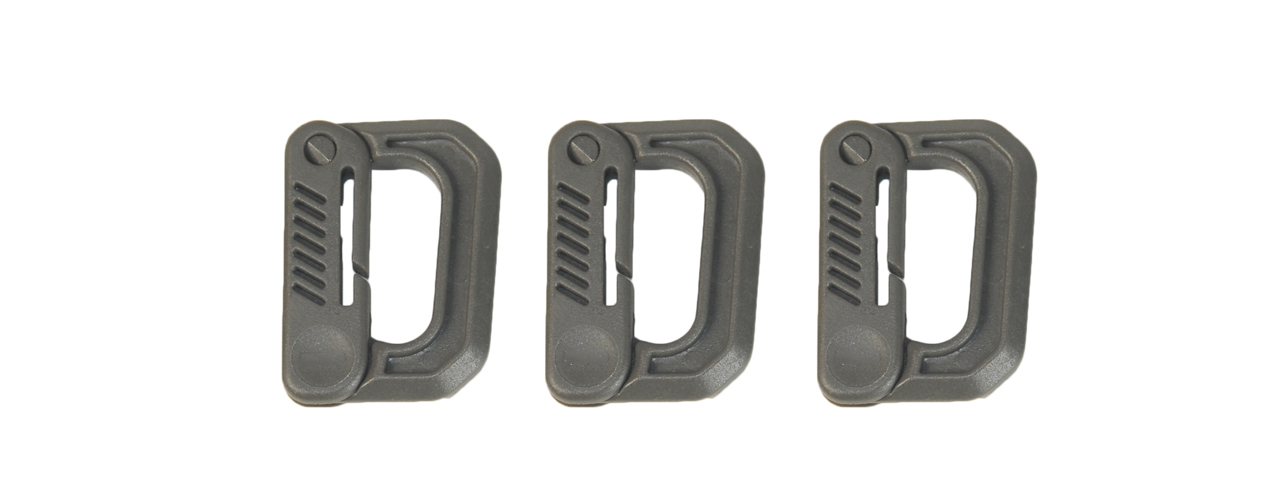 AC-325G SET OF 3 TYPE D QUICK HOOK SMALL SIZE (FOLIAGE GREEN) - Click Image to Close