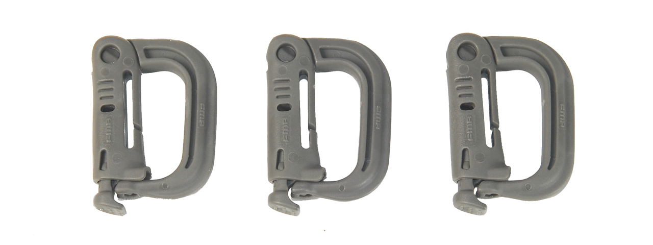 AC-333G FMA NYLON PLASTIC AIRSOFT D-BUCKLE MINI - 3 PACK SET - FOLIAGE GREEN - Click Image to Close