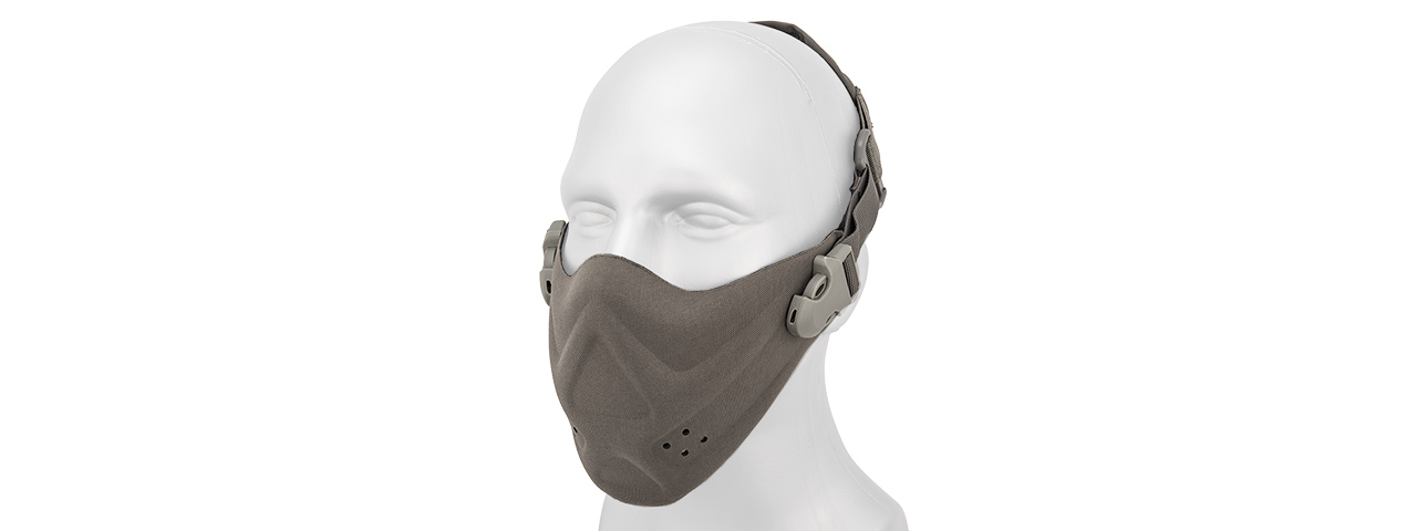 AC-388G NEOPRENE HARD FOAM HALF MASK (GRAY) - Click Image to Close