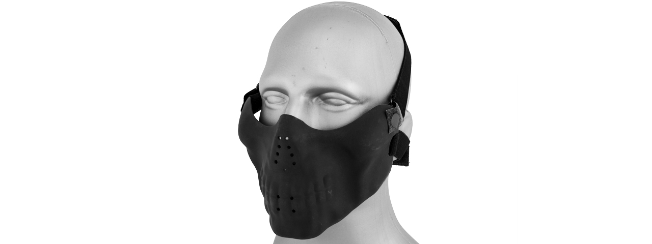 AC-587B SKULL HALF-FACE MASK (BK) - Click Image to Close