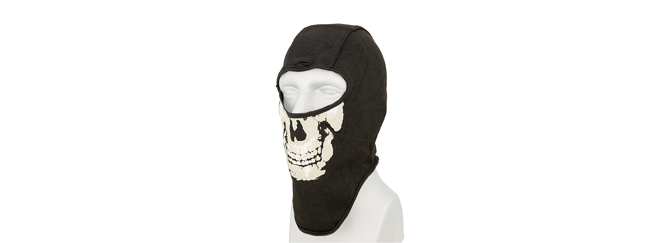 AC-589WB B&W SKULL BALACLAVA (BK) - Click Image to Close