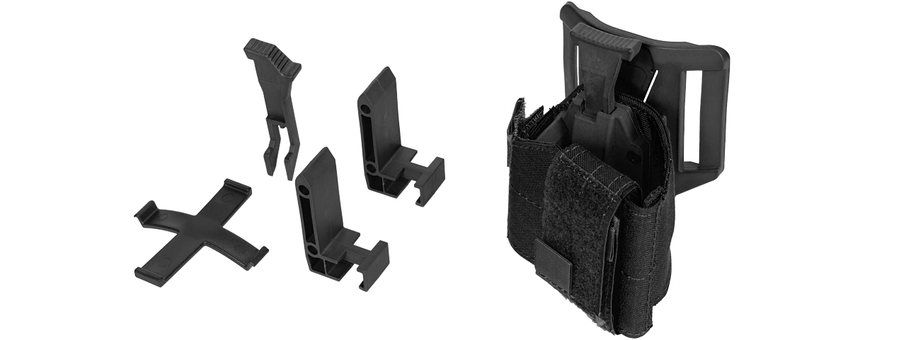 CA-1114B UNIVERSAL PISTOL HOLSTER FOR BELT (BK) - Click Image to Close