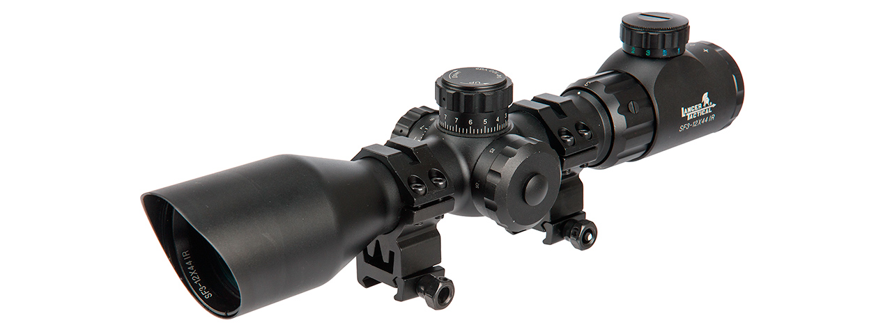 CA-1417 LANCER TACTICAL 3X-12X 205MM SHOCKPROOF RIFLE SCOPE - Click Image to Close