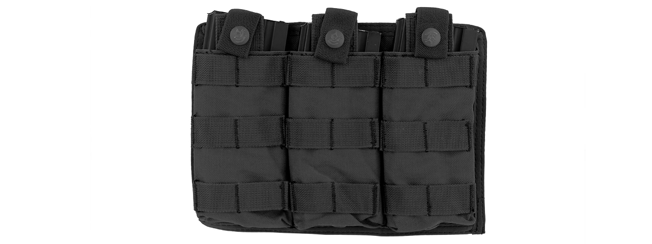 CA-1499BN TRIPLE MOLLE POUCH (BK) - Click Image to Close