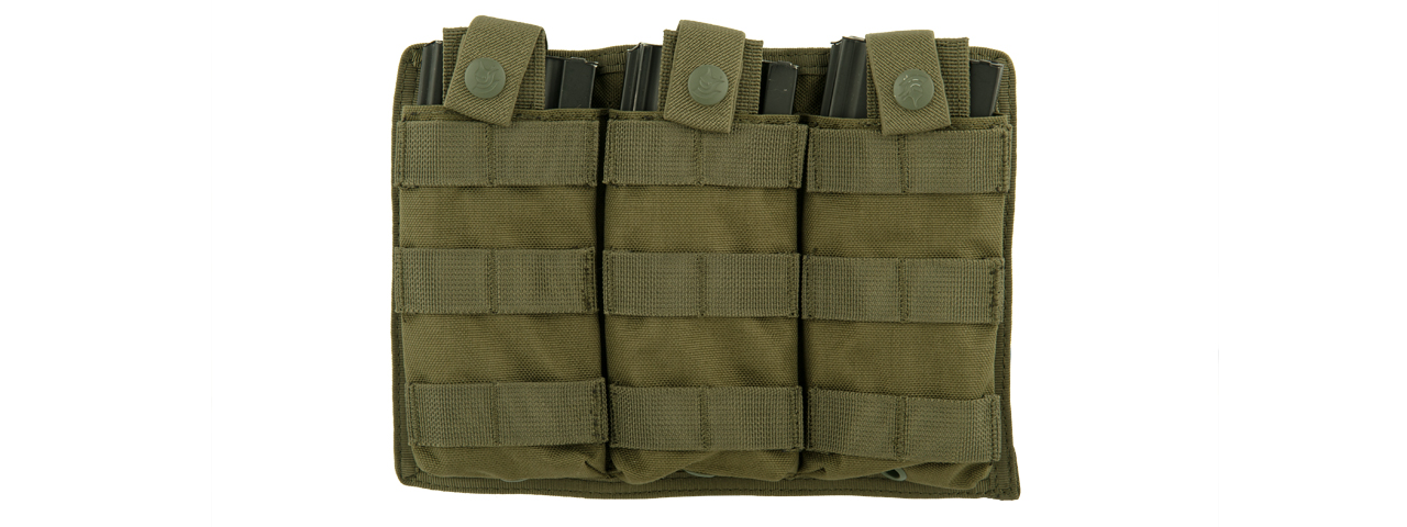 CA-1499GN TRIPLE MOLLE POUCH (OD) - Click Image to Close
