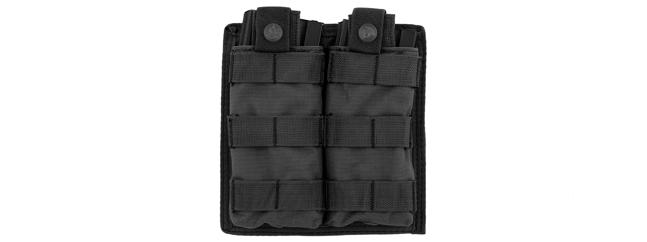 CA-1513BN DOUBLE MOLLE POUCH (BK) - Click Image to Close