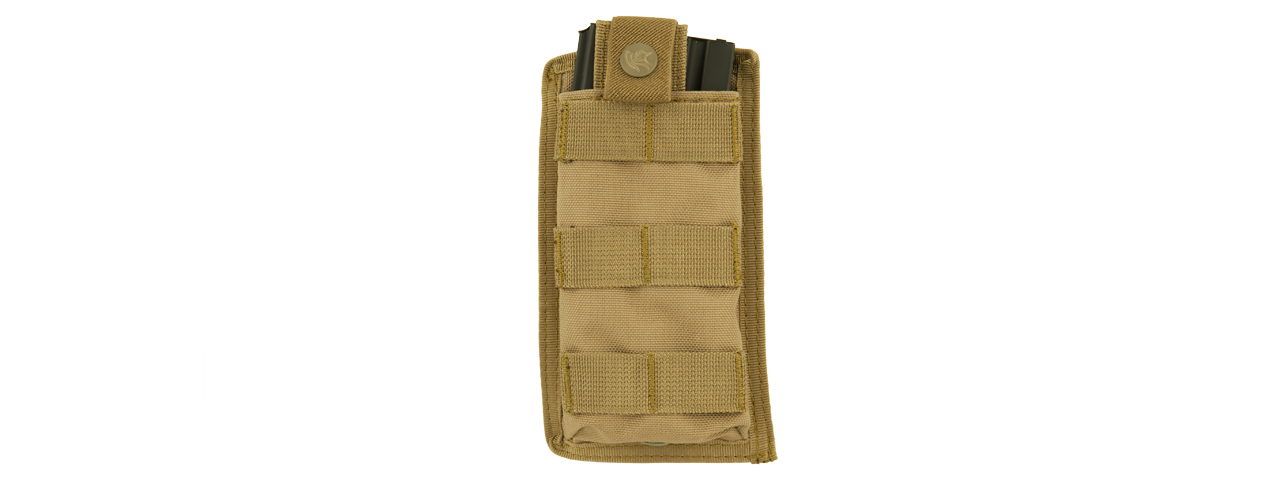 CA-1514TN SINGLE MOLLE POUCH (TAN) - Click Image to Close