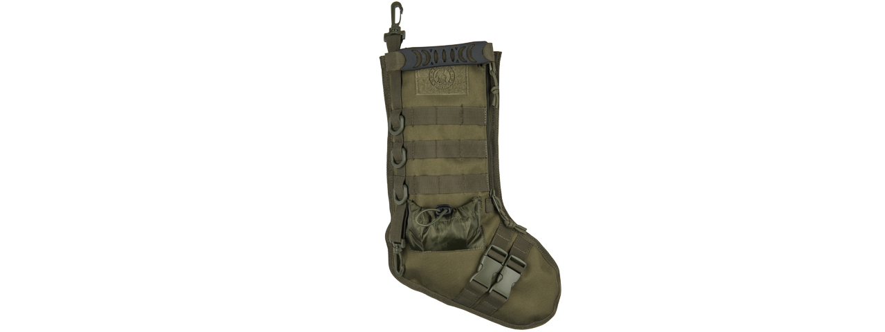 CA-2195G 600D POLYESTER TACTICAL STOCKING MOLLE PANEL (OD GREEN) - Click Image to Close
