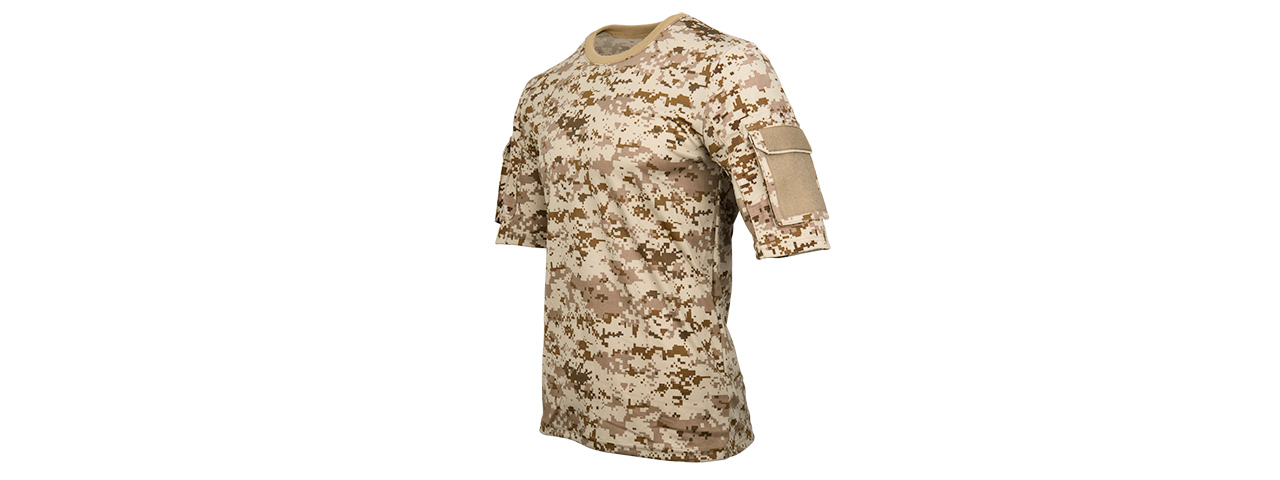 CA-2741DD-L LANCER TACTICAL SPECIALIST ADHESION ARMS T-SHIRT - LARGE (DESERT DIGITAL) - Click Image to Close