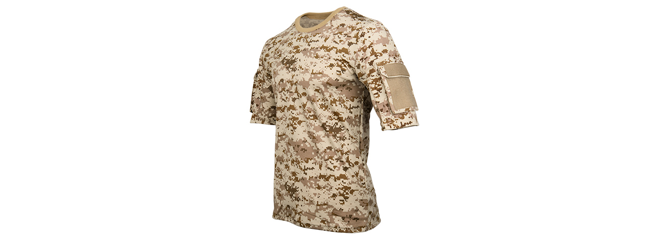 CA-2741DD-M LANCER TACTICAL SPECIALIST ADHESION ARMS T-SHIRT - MEDIUM (DESERT DIGITAL) - Click Image to Close