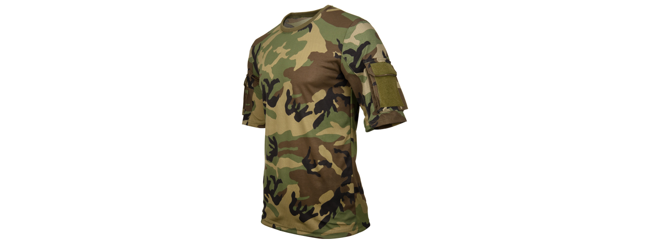 CA-2741W-M LANCER TACTICAL SPECIALIST ADHESION T-SHIRT - MEDIUM (WOODLAND) - Click Image to Close