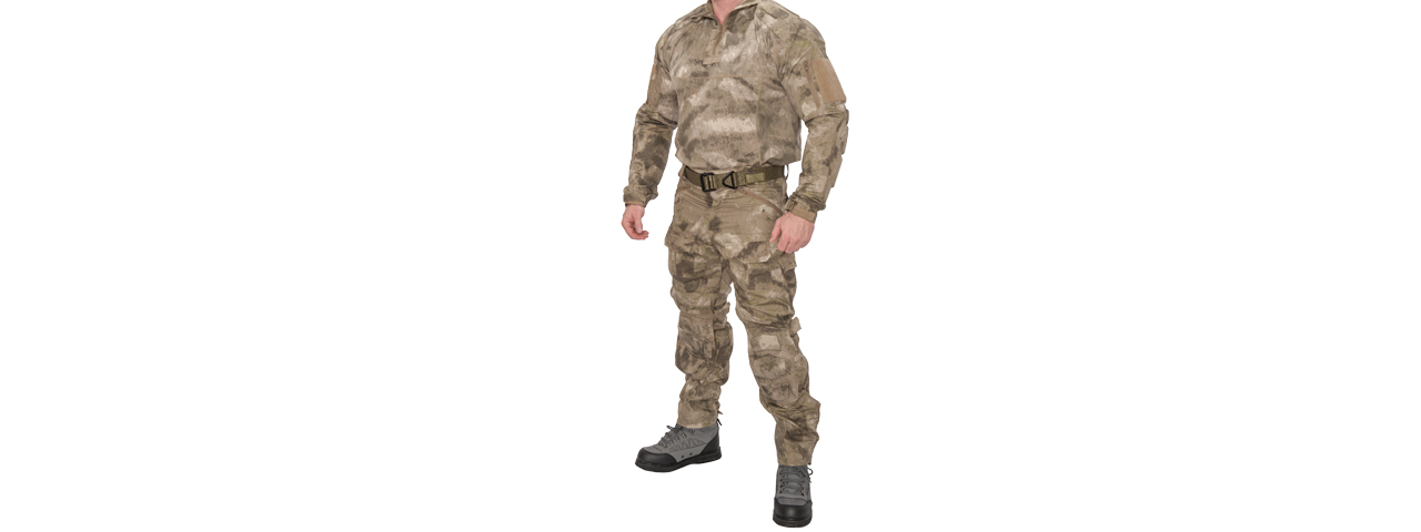 RUGGED COMBAT UNIFORM SET w/ SOFT SHELL PADDING (AT-AU), LG - Click Image to Close