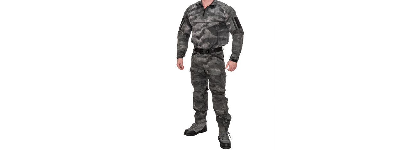 RUGGED COMBAT UNIFORM SET w/ SOFT SHELL PADDING (AT-LE), LG - Click Image to Close