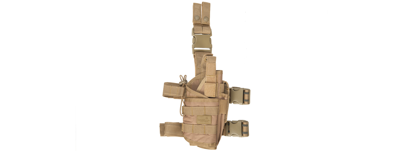 Lancer Tactical 600D Nylon Tornado Drop Leg Holster (Color: Coyote Brown) - Click Image to Close