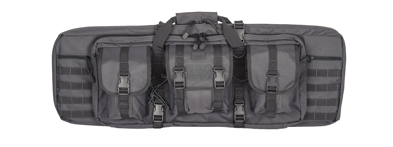 CA-345GY MOLLE 36" DOUBLE GUN BAG (GRAY) - Click Image to Close