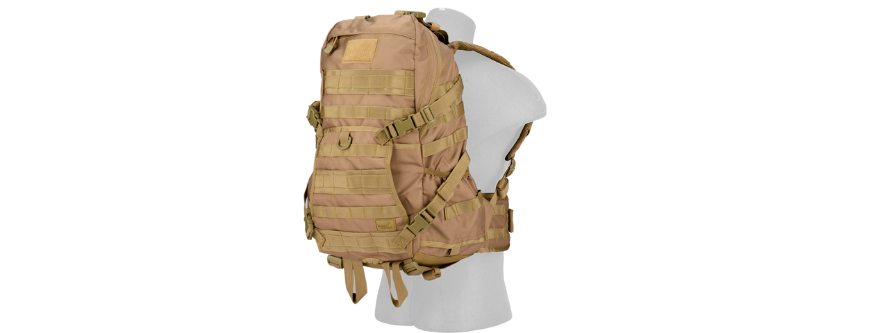 CA-353KN 600D NYLON EDC FAST MOLLE BACKPACK (KHAKI) - Click Image to Close