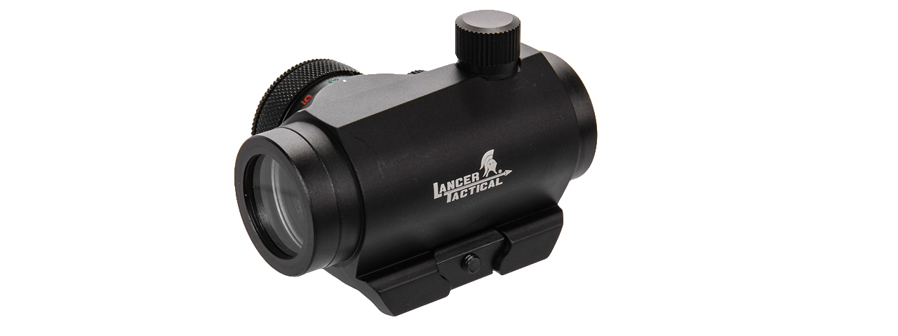 Lancer Tactical 1x22mm 3 MOA Mini Red & Green Dot Sight (Color: Black) - Click Image to Close